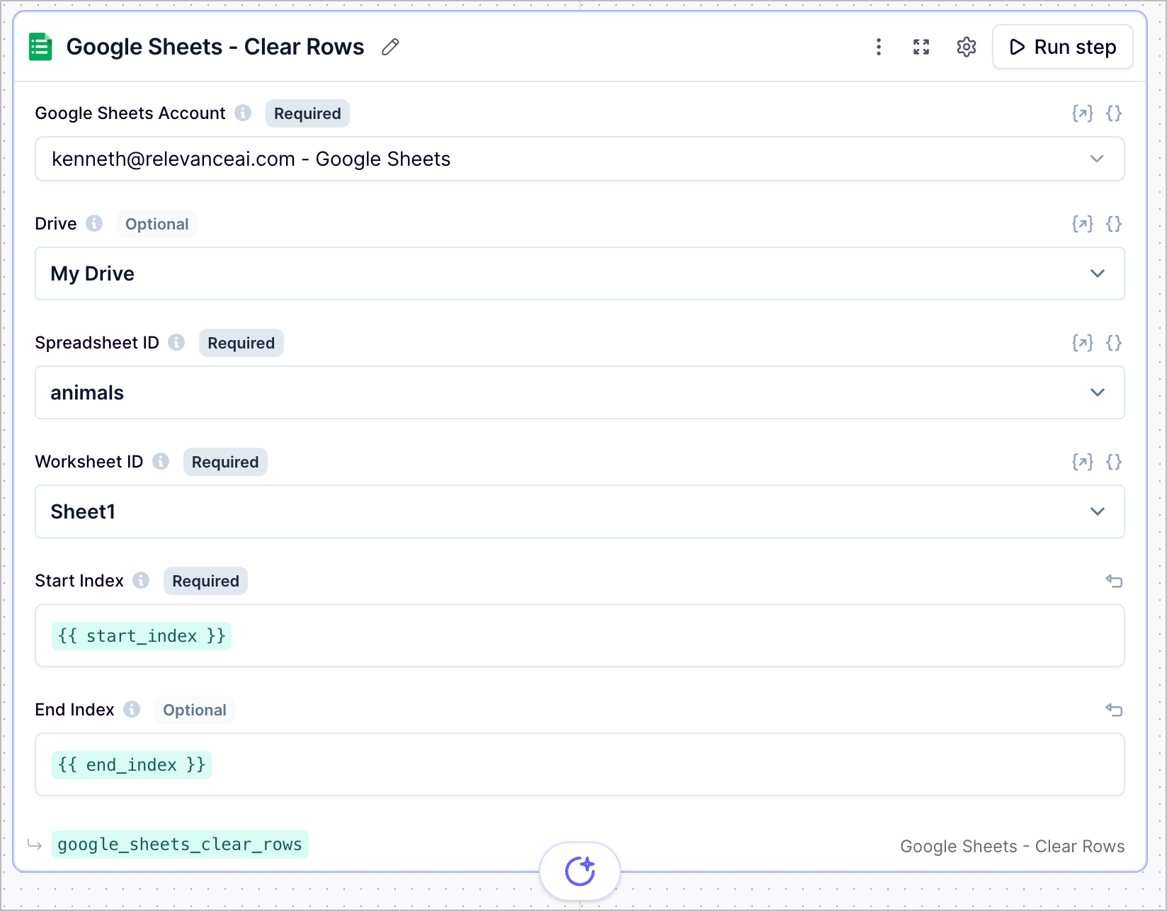 Google Sheets Clear Rows