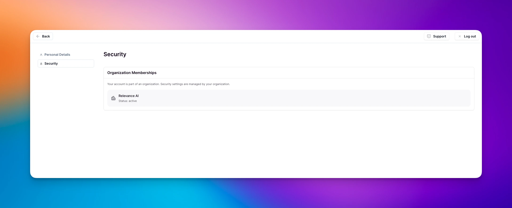 Password change screen for Enterprise users with SSO enforced