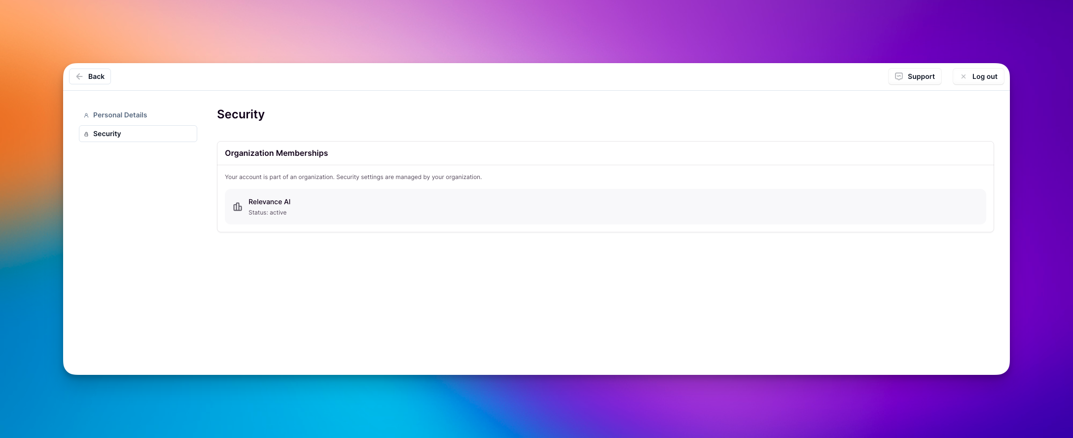 Email change screen for Enterprise users with SSO enforced