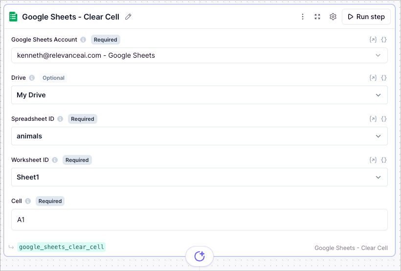 Google Sheets Clear Cell