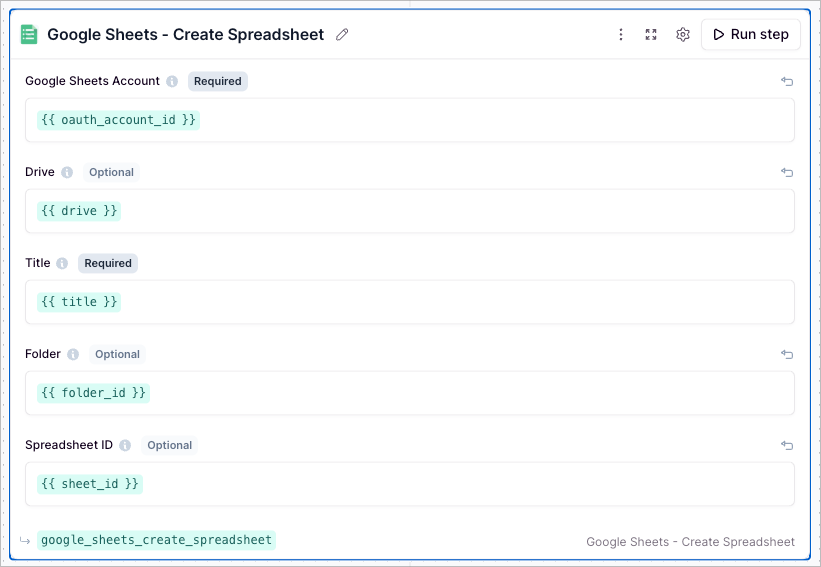 Google Sheets Create Spreadsheet