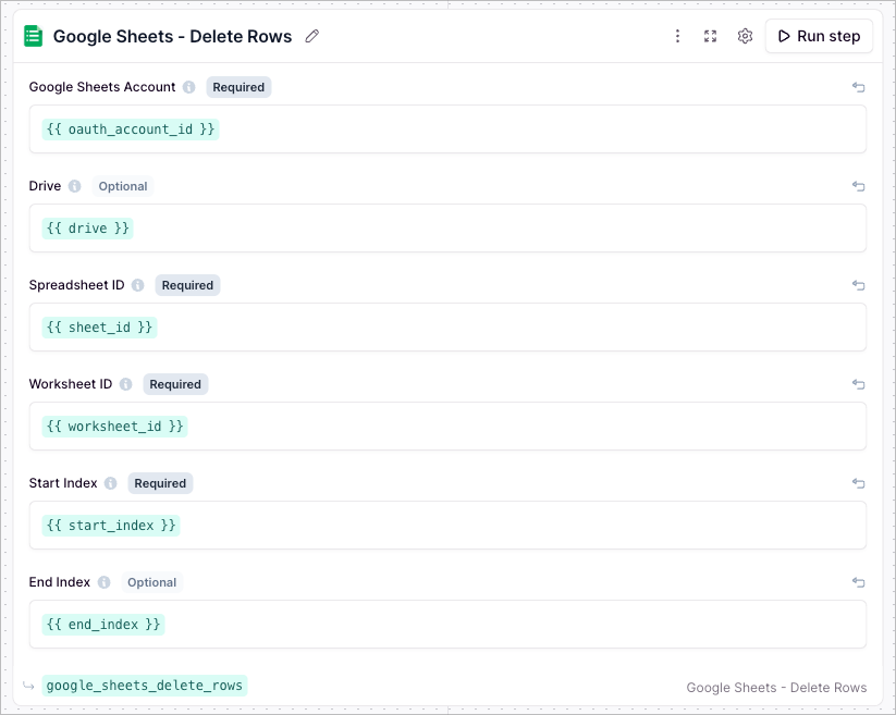 Google Sheets Delete Rows