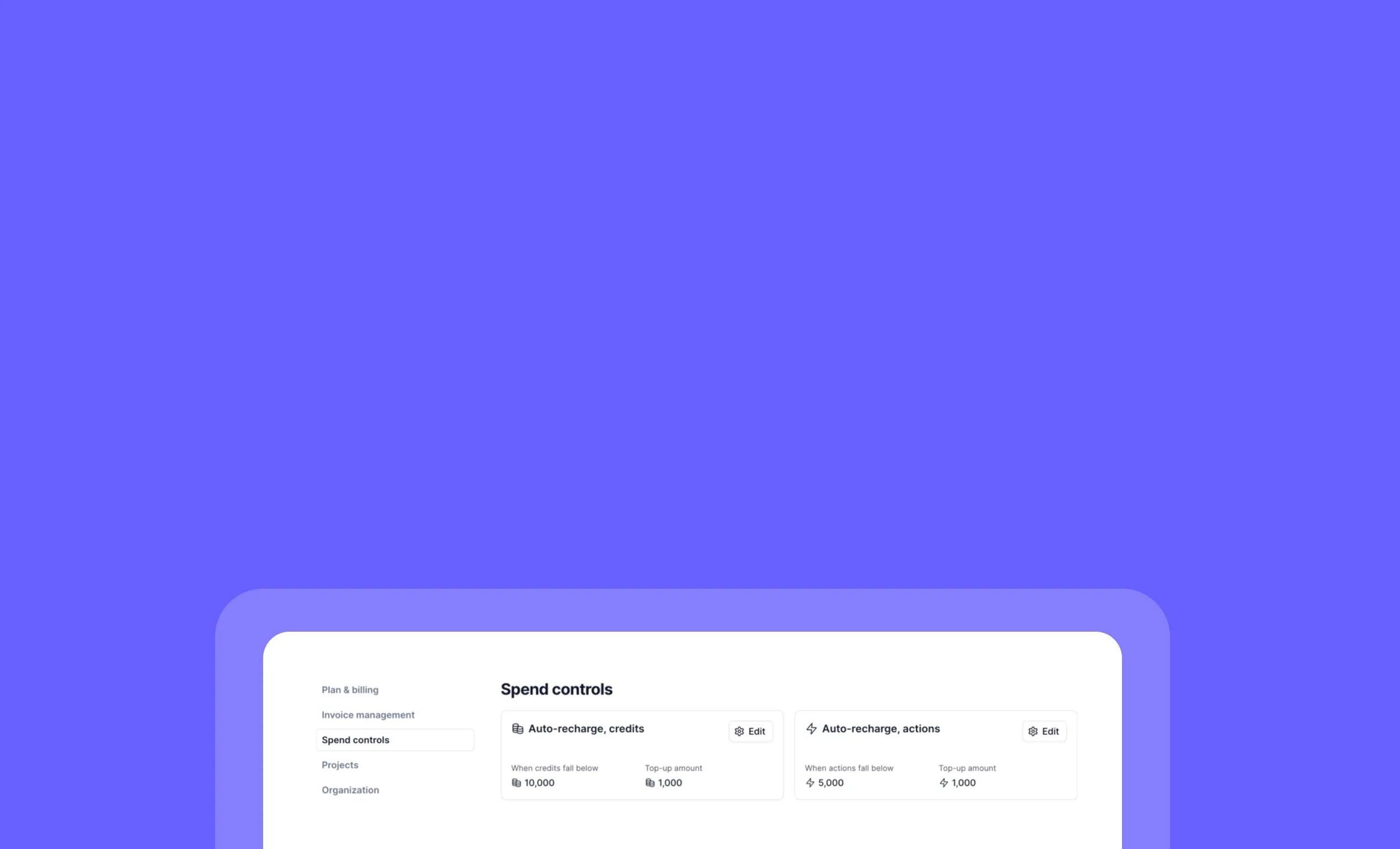 Automate credit and action top-ups for uninterrupted AI agents