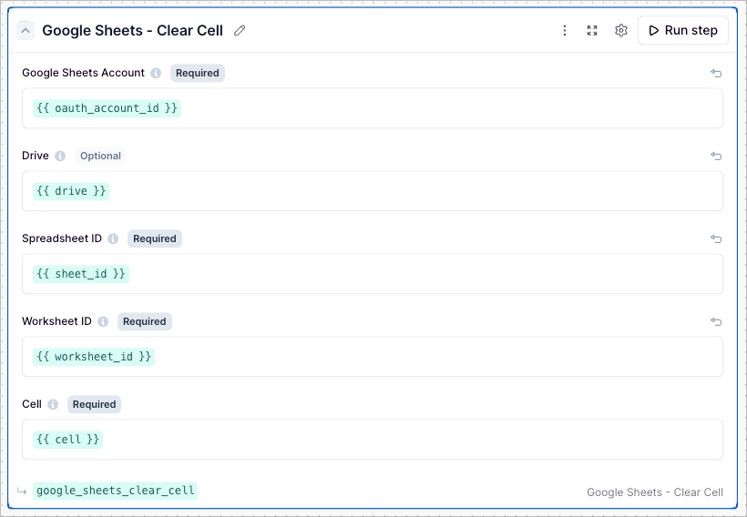 Google Sheets Clear Cell