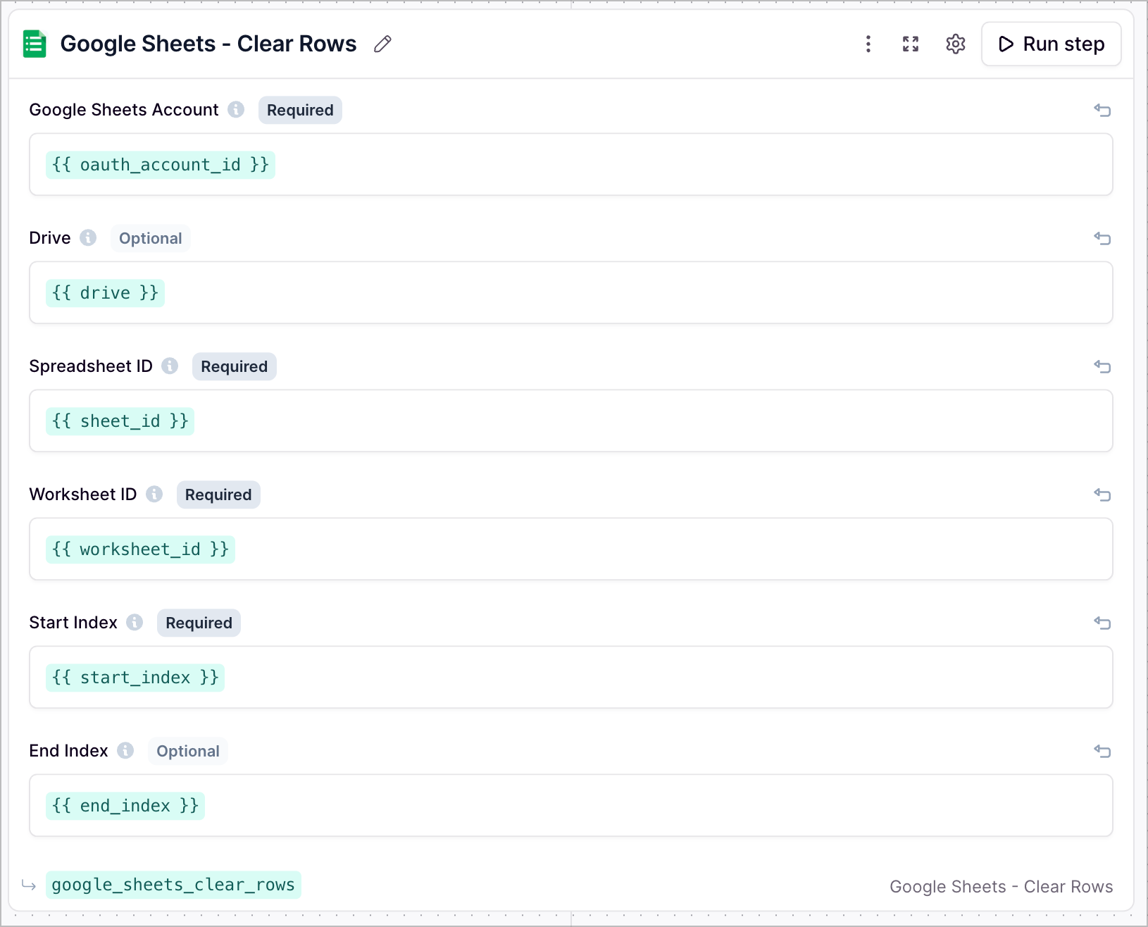 Google Sheets Clear Rows