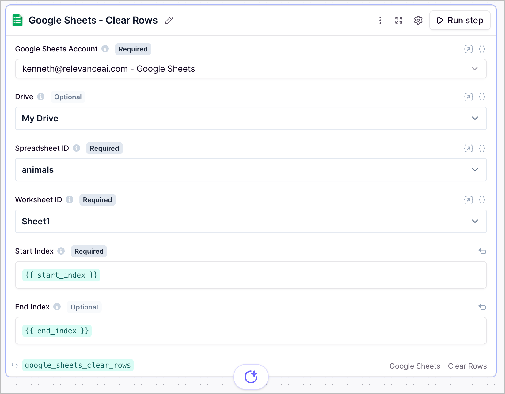 Google Sheets Clear Rows