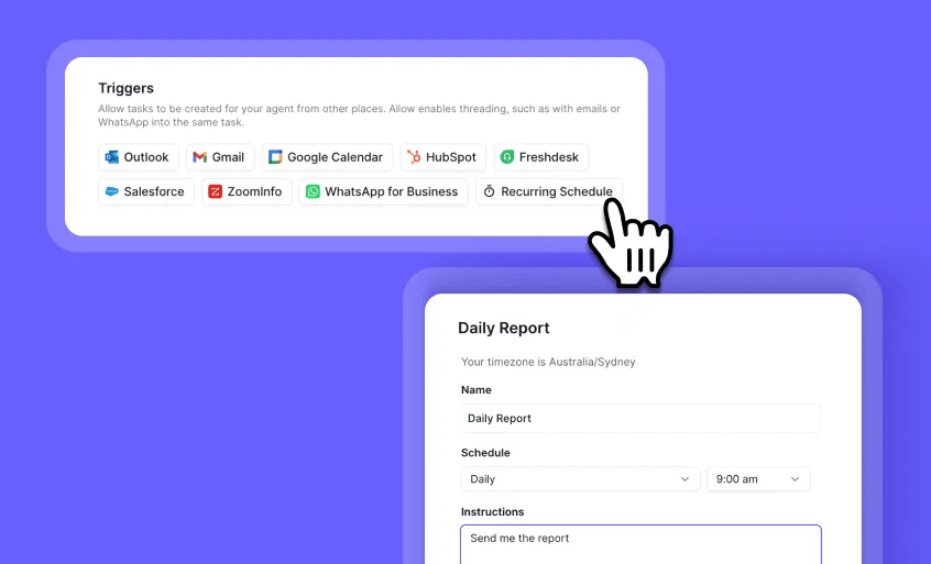 Automate your AI agents with Recurring Schedules