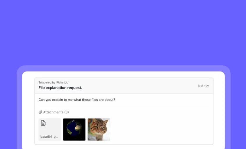 Upload and analyze images, PDFs, audio and video in chat with Native File Handling
