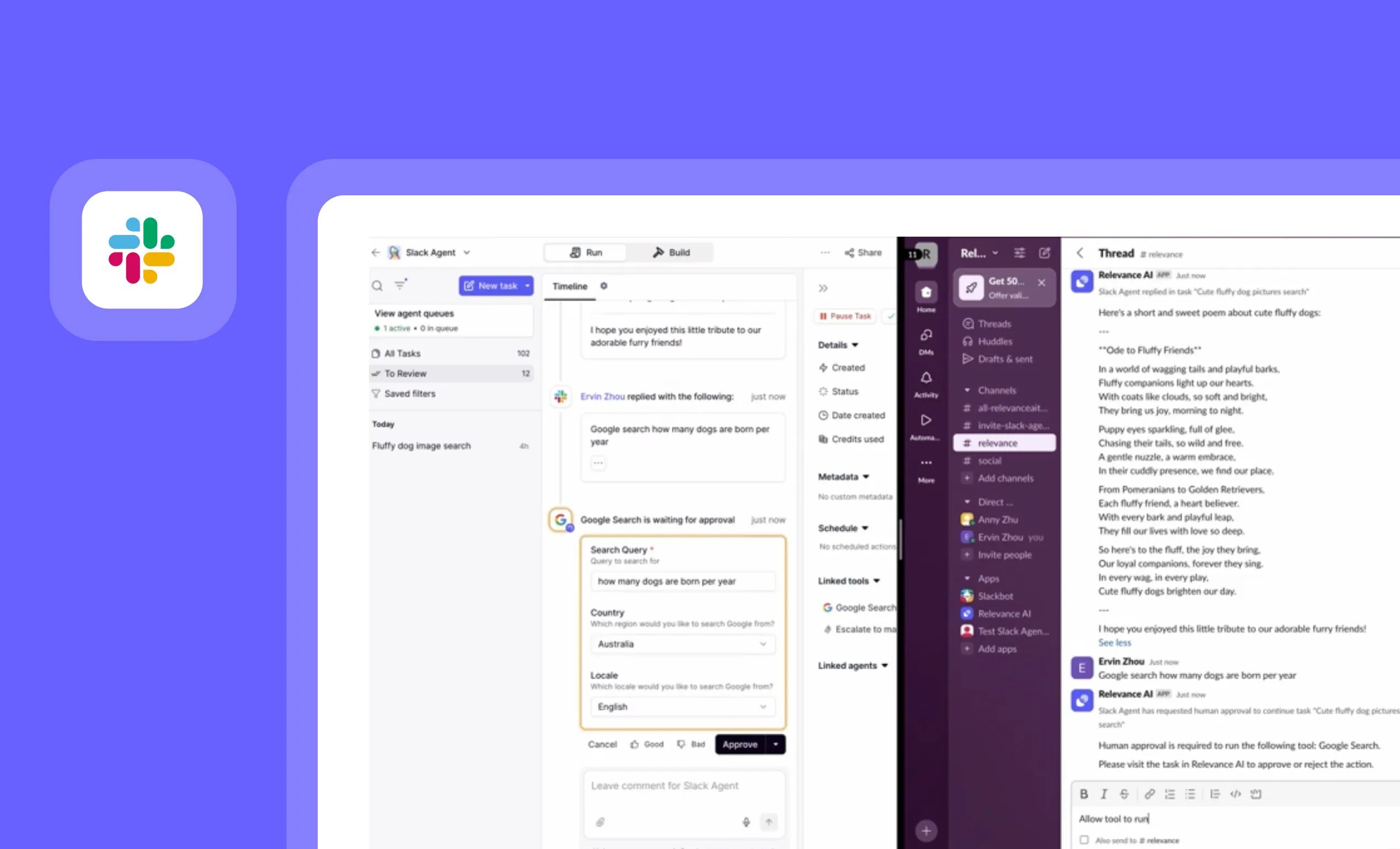 Chat with your AI agent - and get replies - in Slack