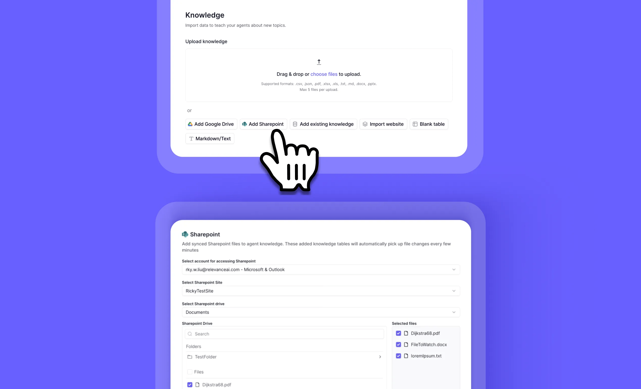 Integrate SharePoint content with your AI agents