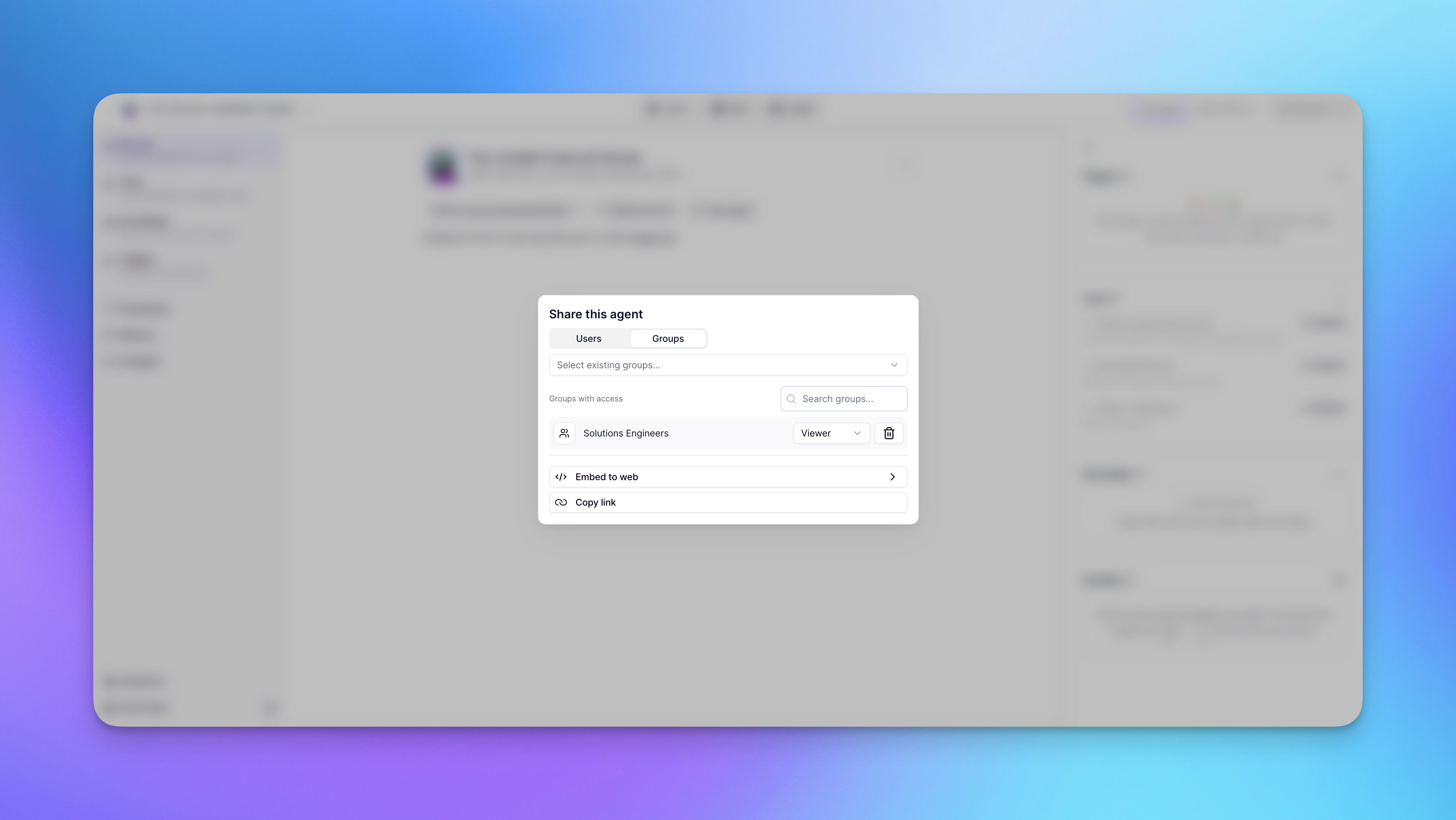 Adding Groups to Assets