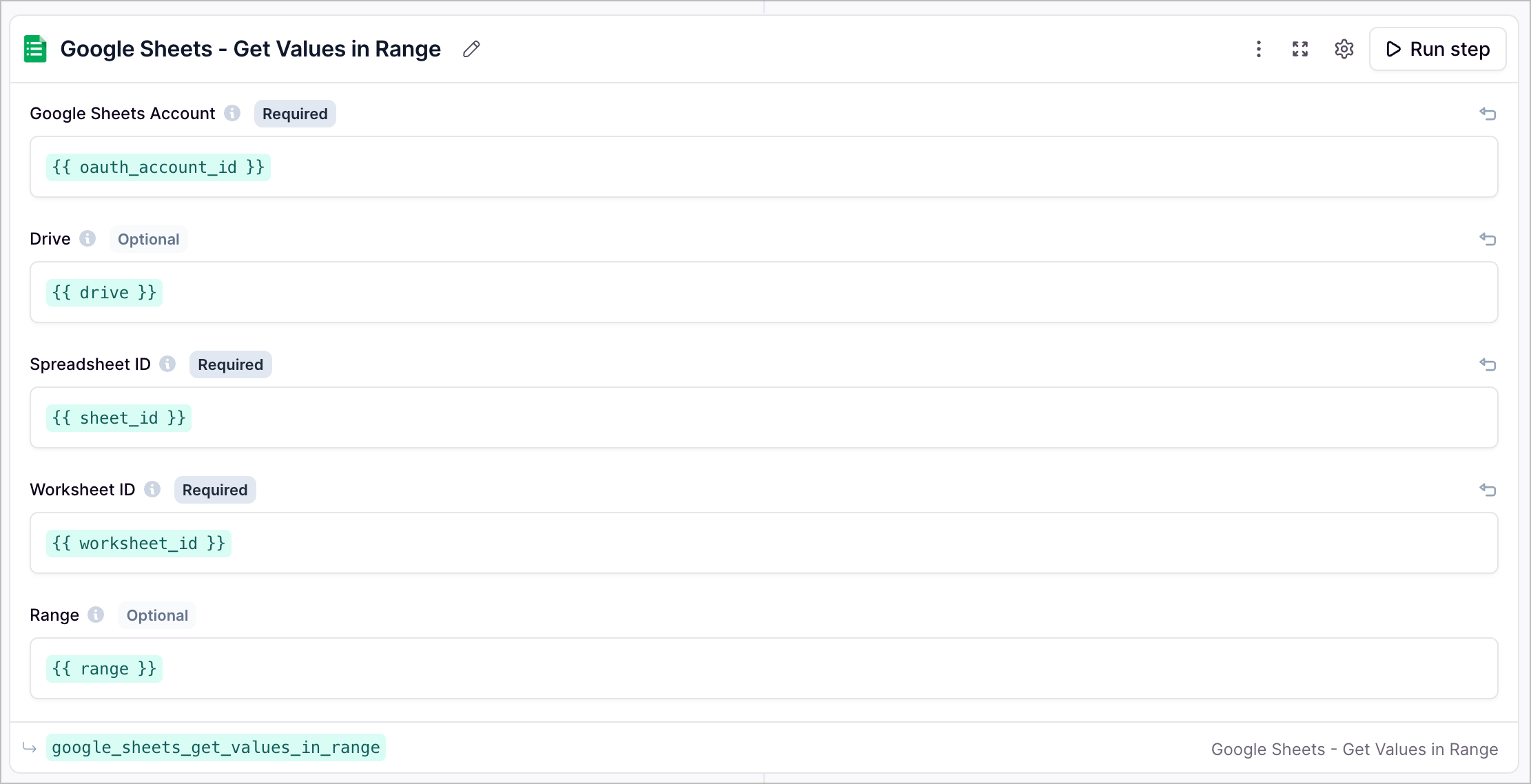 Google Sheets Get Values in Range