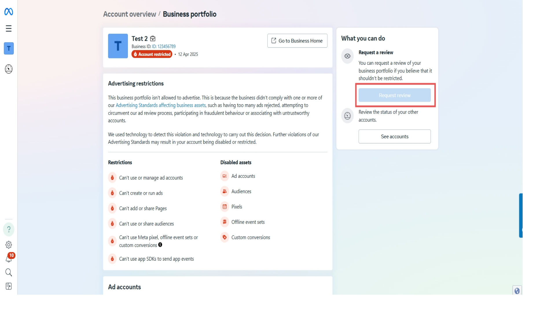 231 Recovering Your Restricted Meta Account Cube6 5 Pn