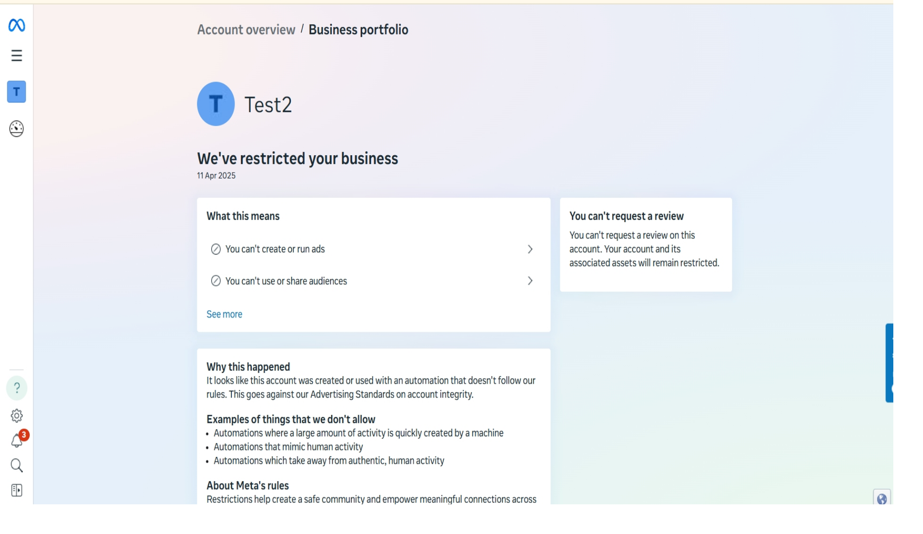 231 Recovering Your Restricted Meta Account Cube6 5 Pn