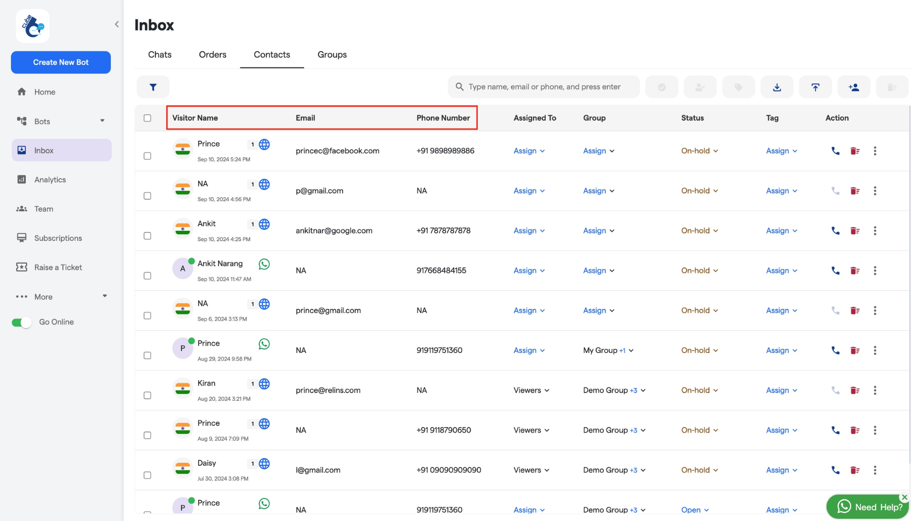 173 Contacts Cube6 Resource Centre 1 Pn