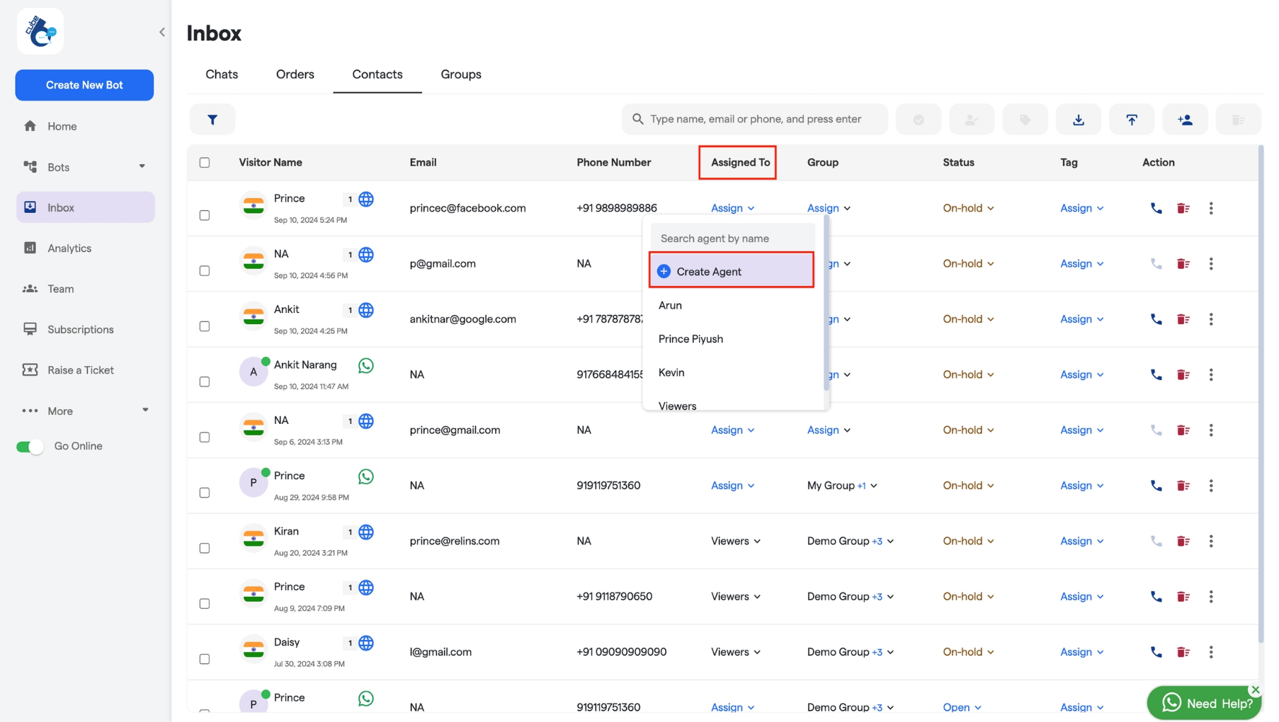 173 Contacts Cube6 Resource Centre 3 Pn