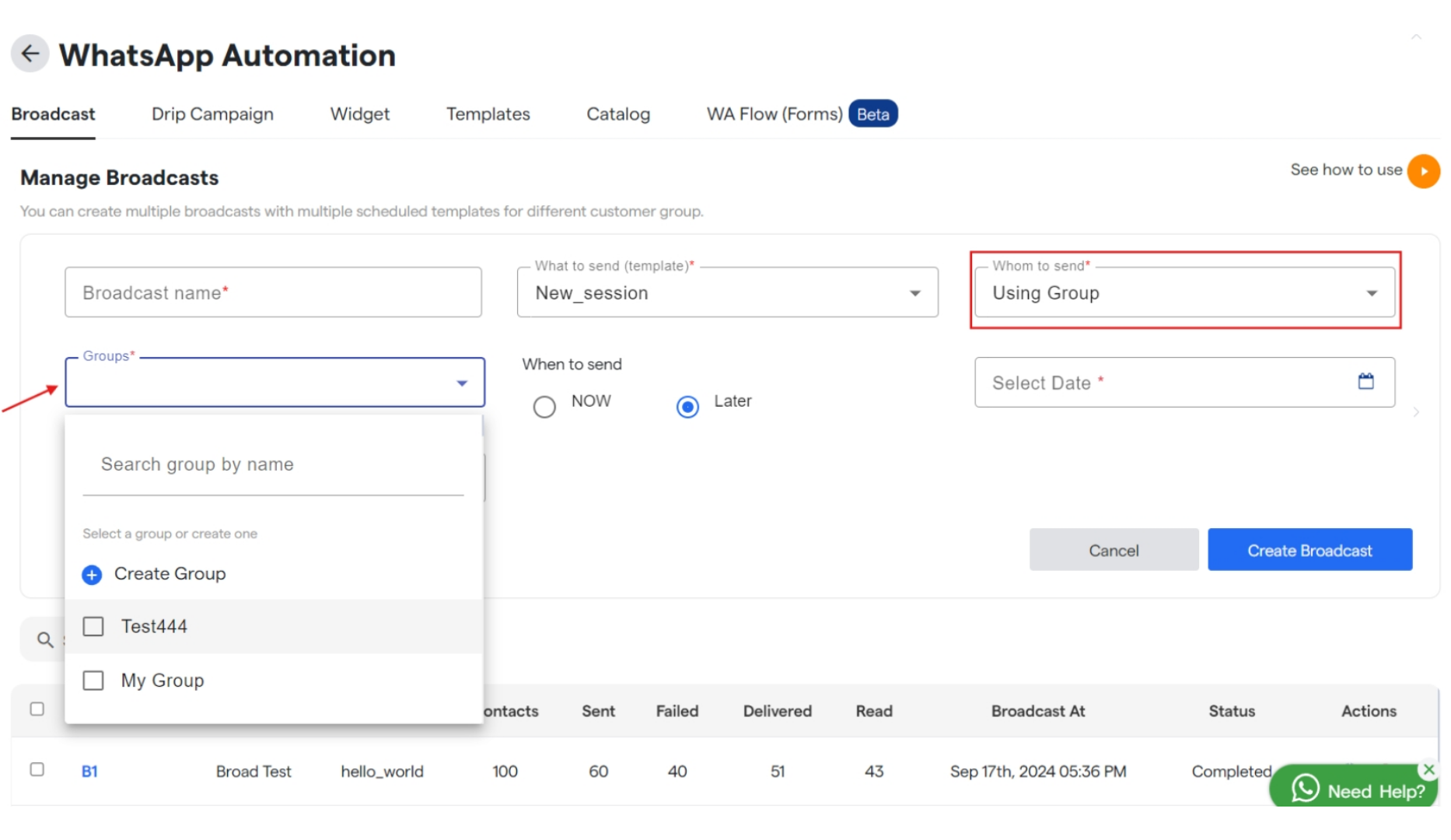 41 Whatsapp Broadcast Setup Cube6 Resource Cent 2 Pn