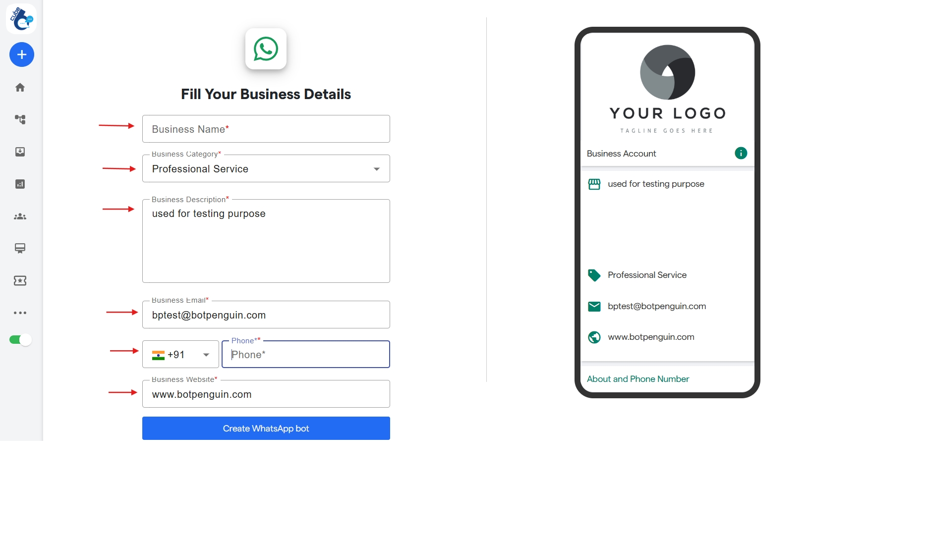 228 Whatsapp Bot Creation With Automated Onboarding B 7 Pn