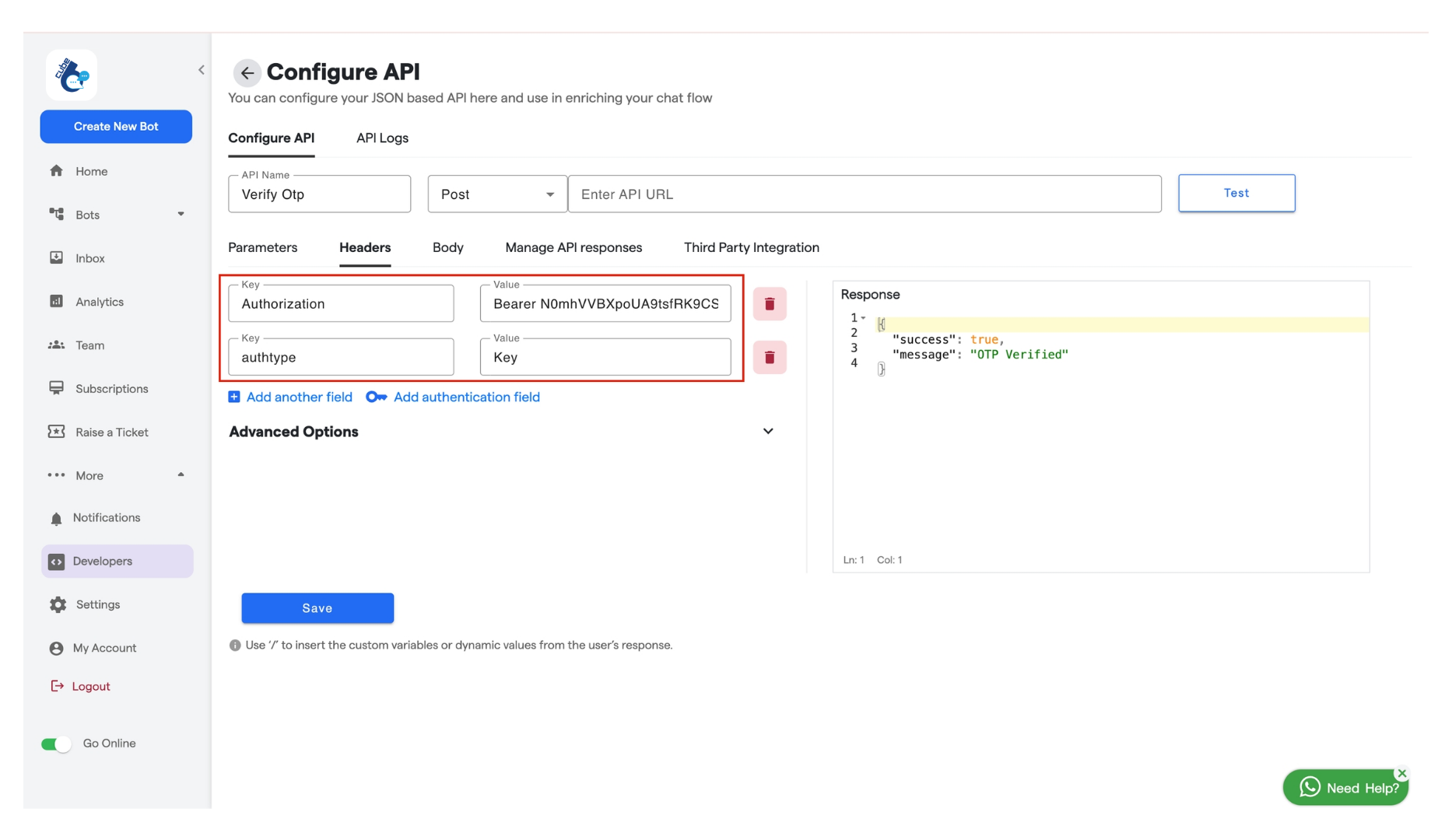 240 Chatbot User Authentication Cube6 Resource C 11 Pn