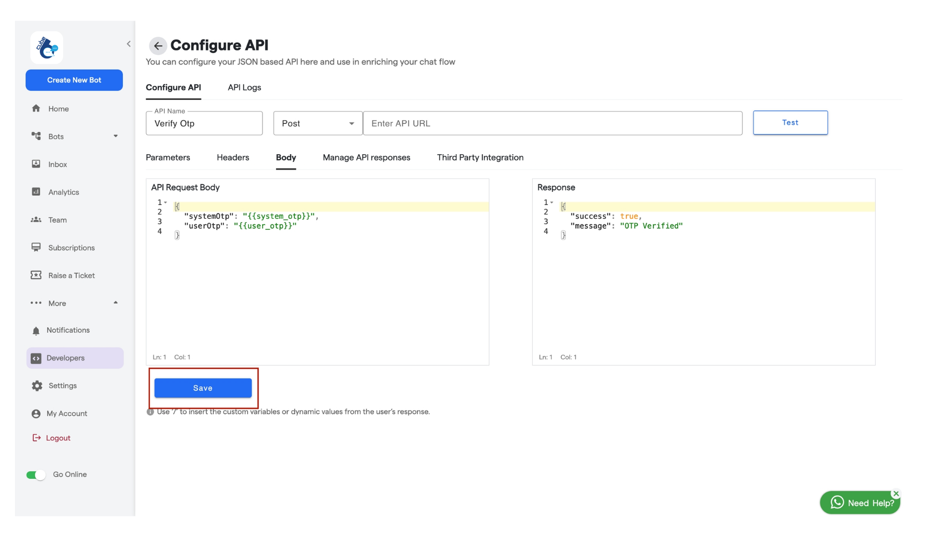 240 Chatbot User Authentication Cube6 Resource C 13 Pn