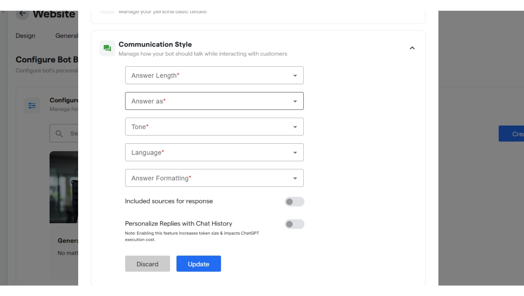 65 Ai Settings  Convertalk Resource Centre 5 Pn