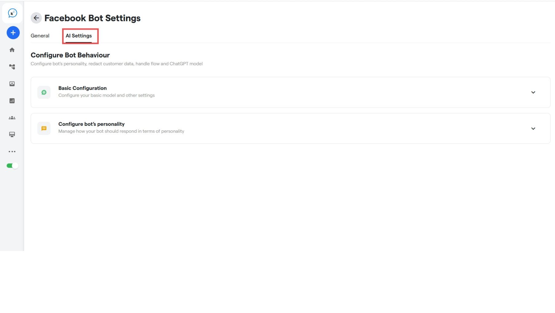 77 Ai Settings  Convertalk Resource Centre 1 Pn