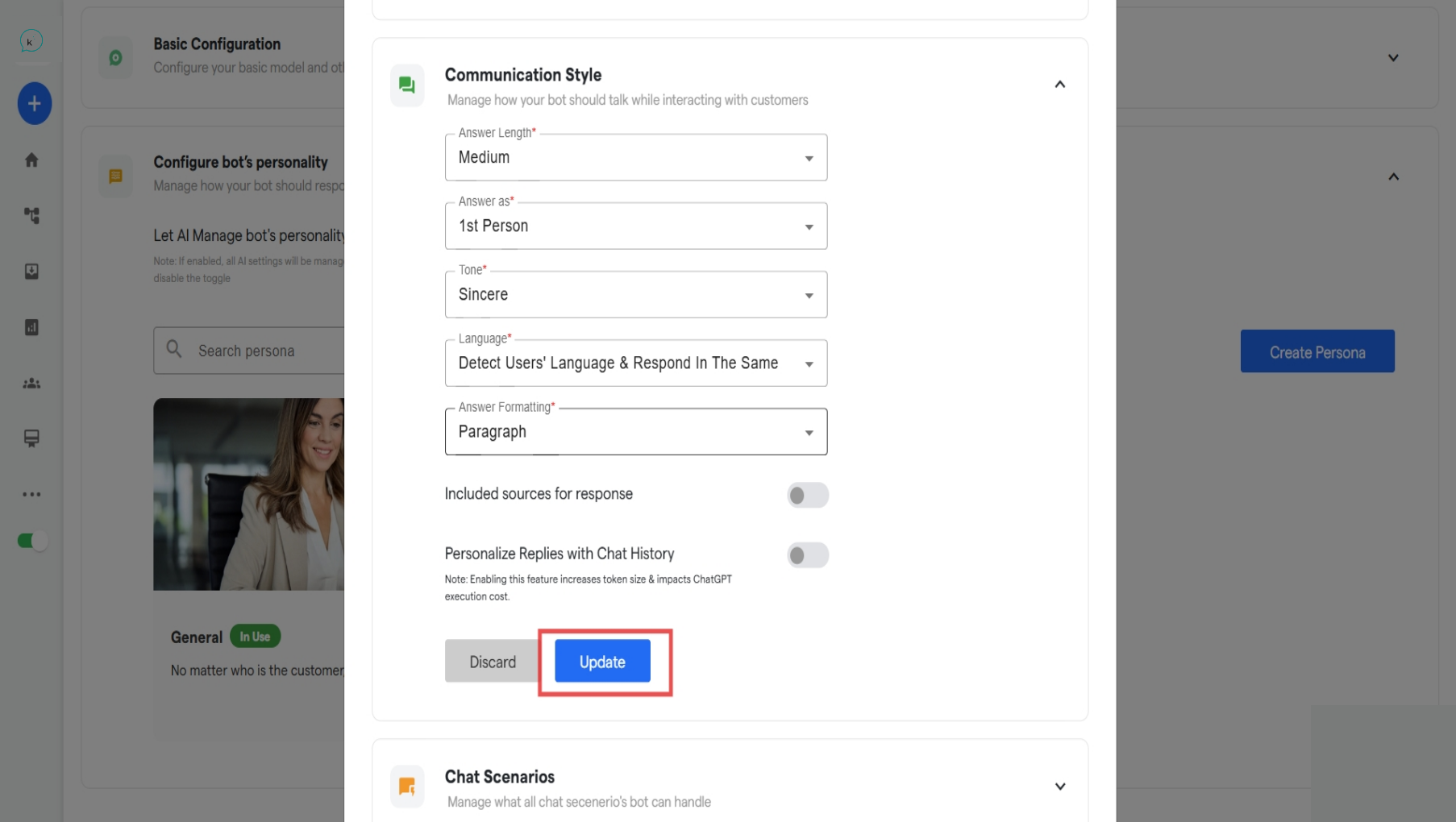 73 Ai Settings  Convertalk Resource Centre 6 Pn