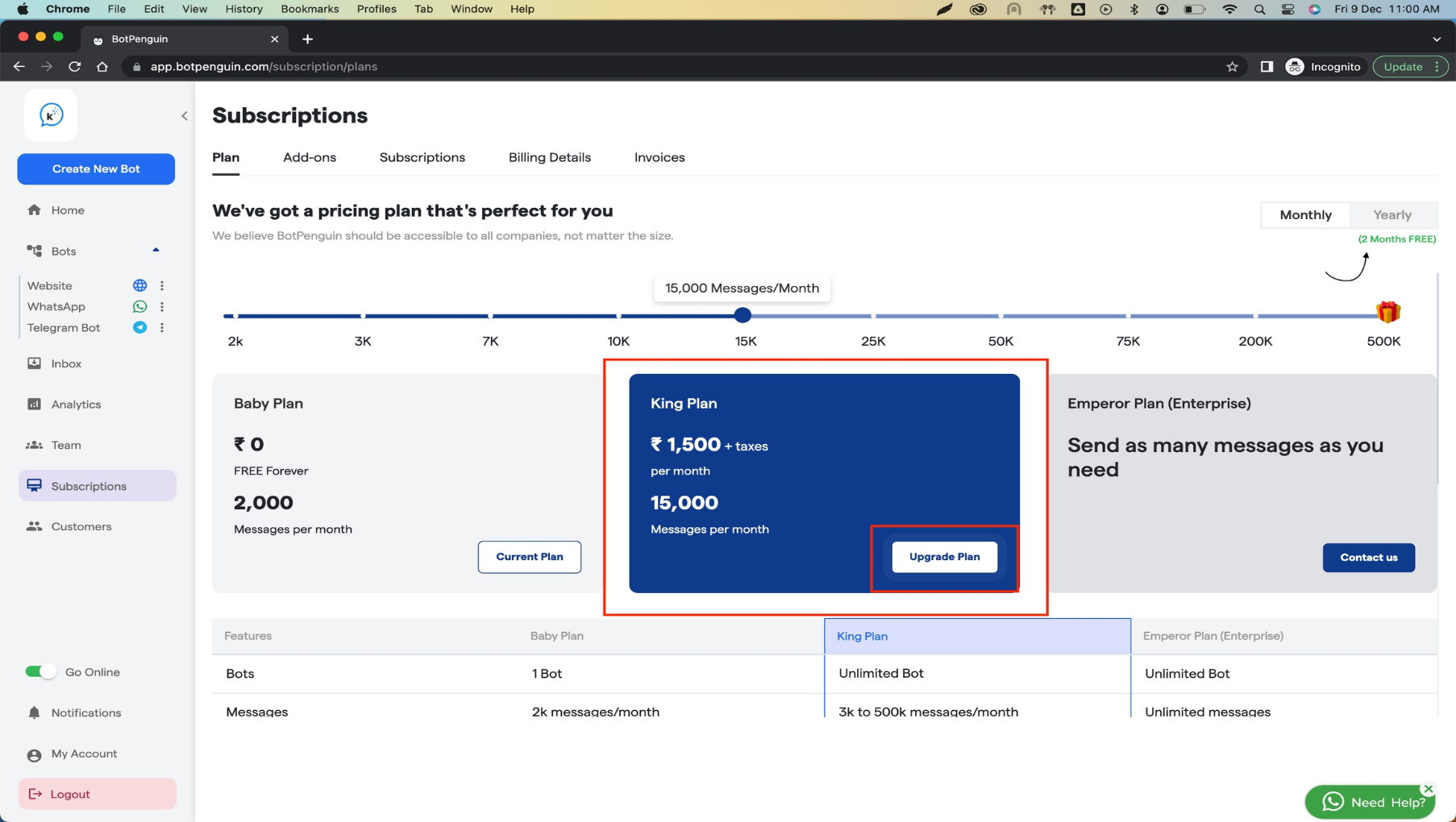 199 Subscription Plans Legacy Version  Convertalk Res 5 Pn