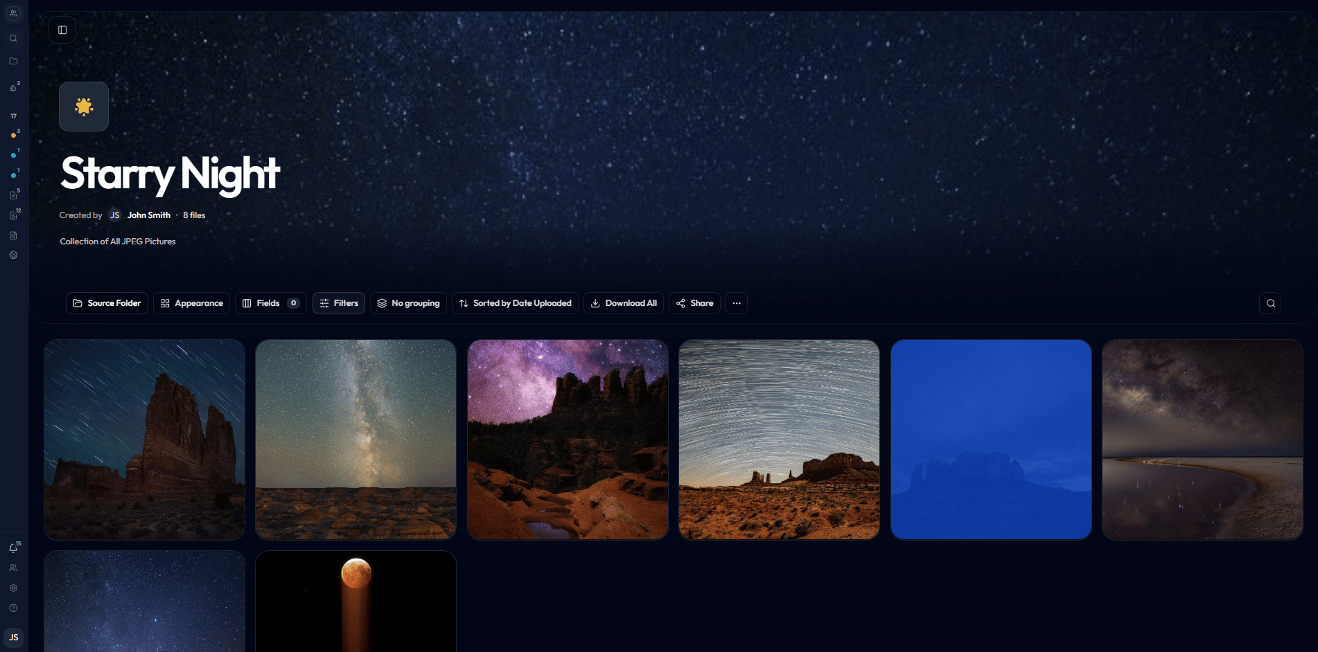 Reloops collection displaying curated assets in a styled grid