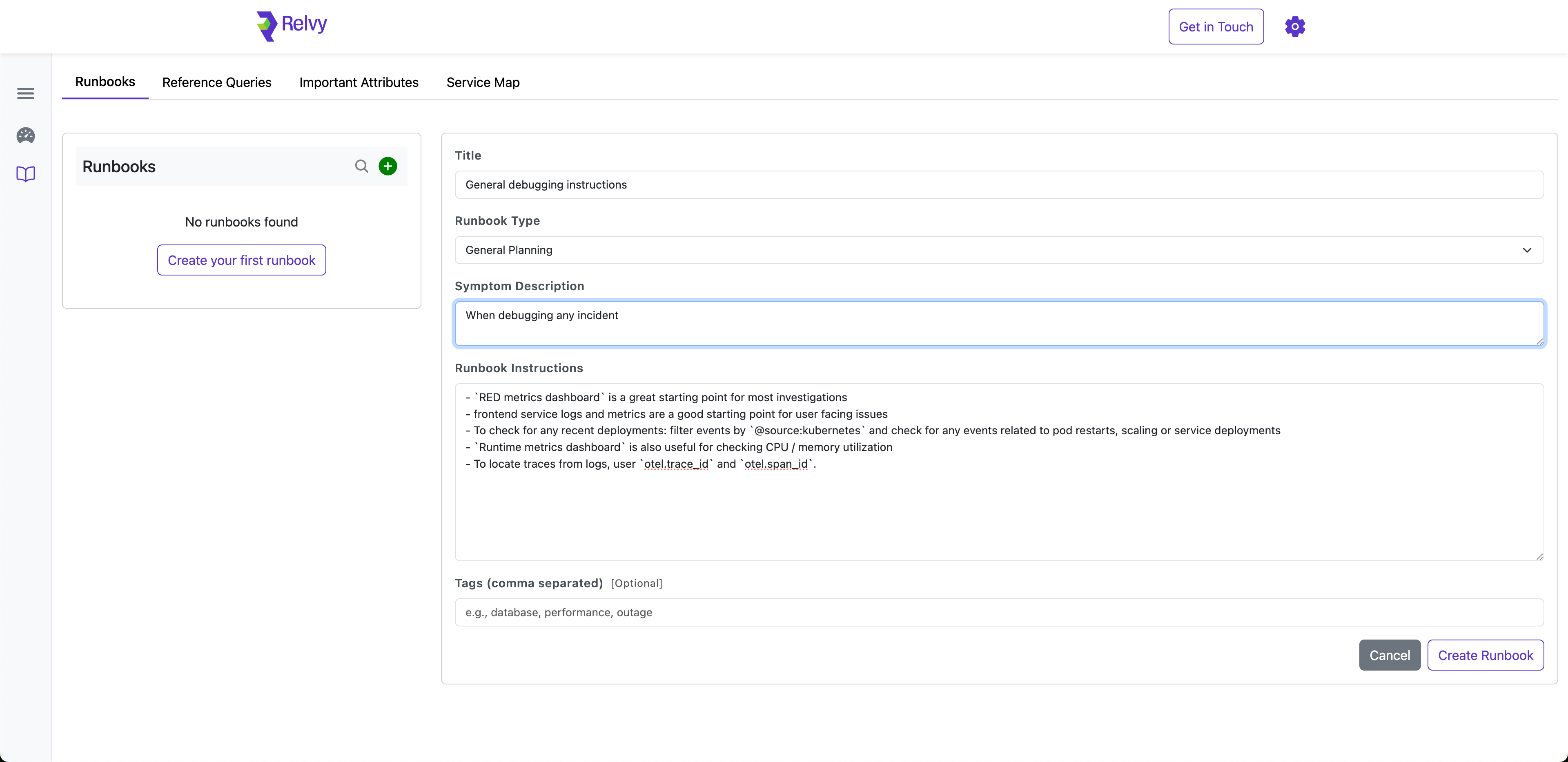 Create Runbook