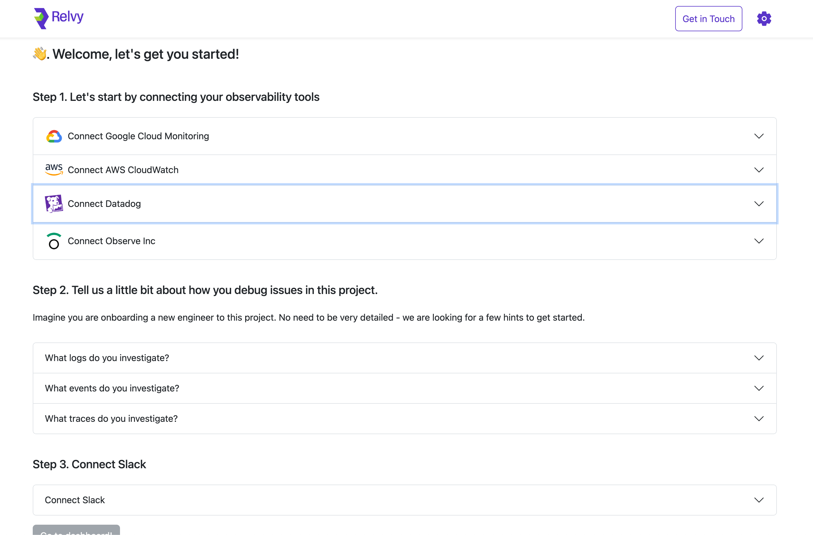 Datadog Integration Option