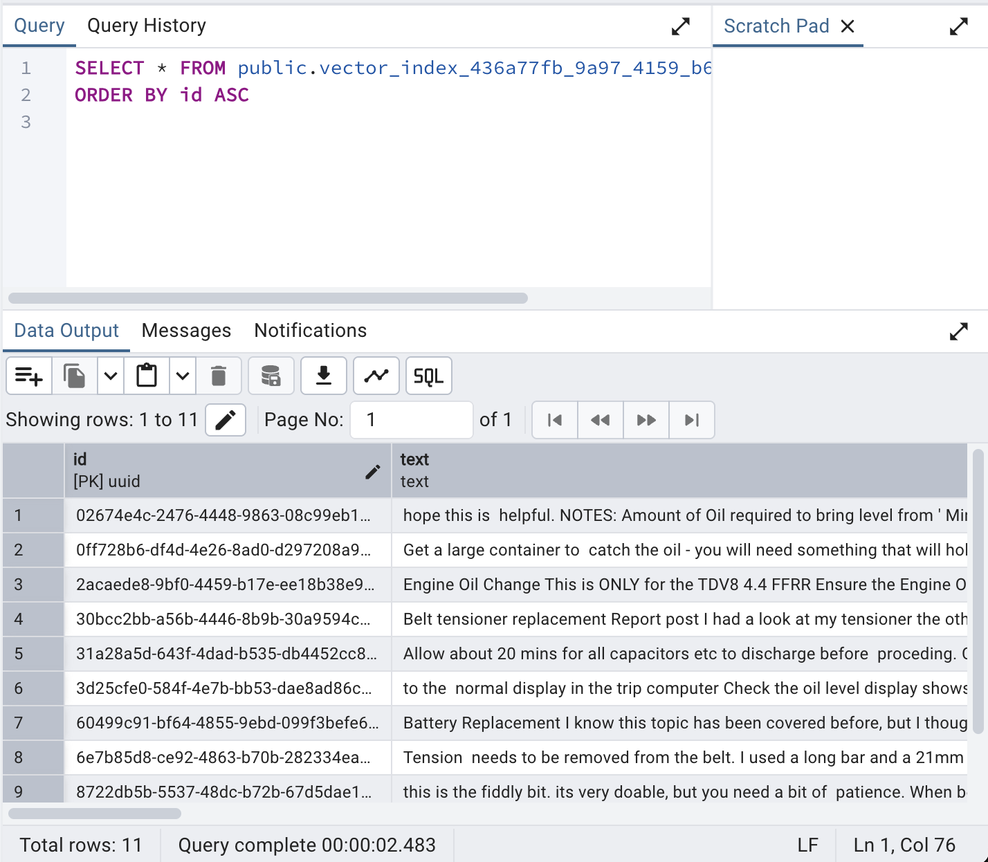 Knowledge records stored in database table Knowledge records stored in database table