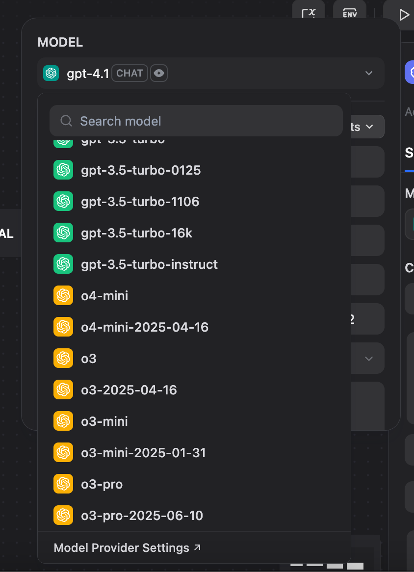 Model provider settings dialog in Dify Model provider settings dialog in Dify