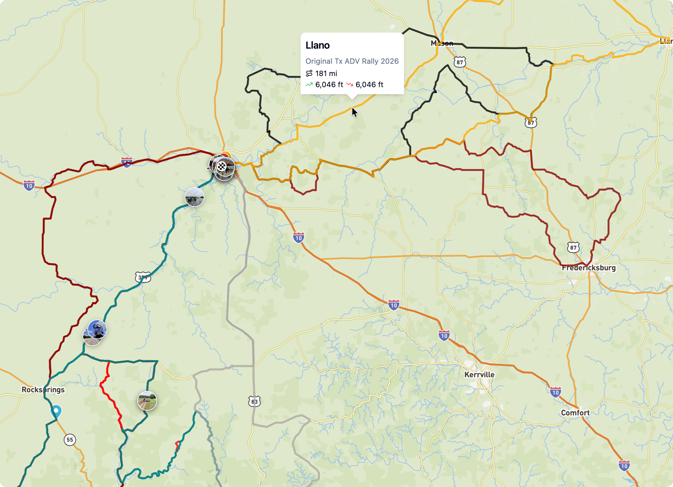 Route Selection Hover