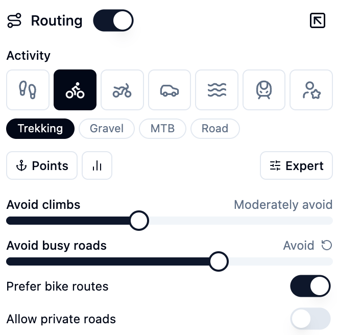 preferences basic preferences — avoid sliders + toggles