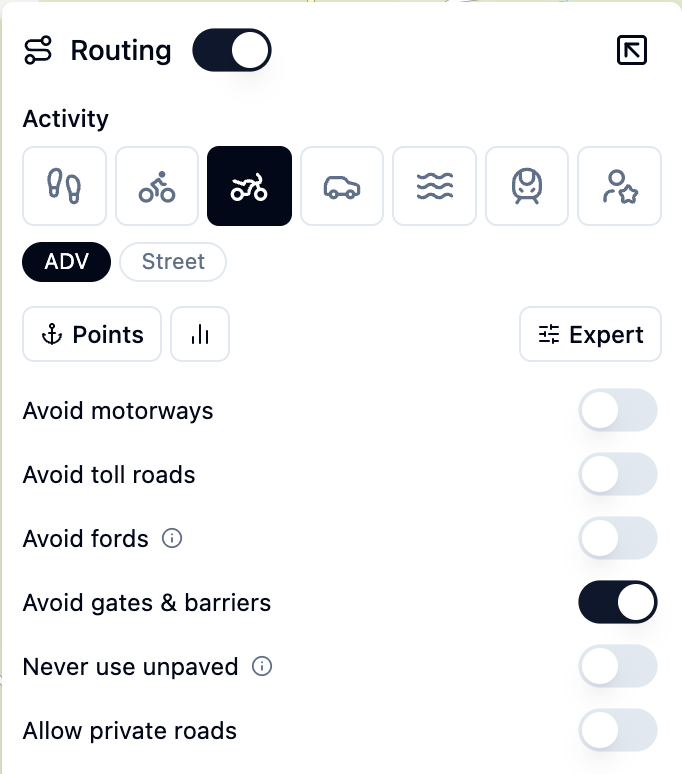 Routing Options Routing Options