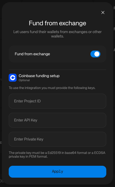 Coinbase CDP Keys Setup
