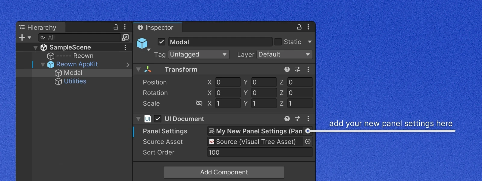 unity-appkit-panel-settings