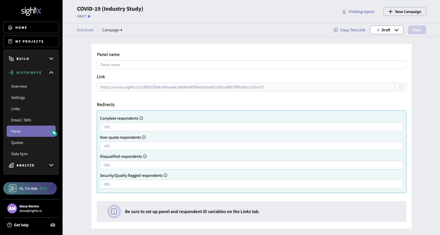 Setting Up Panel Redirects in SightX