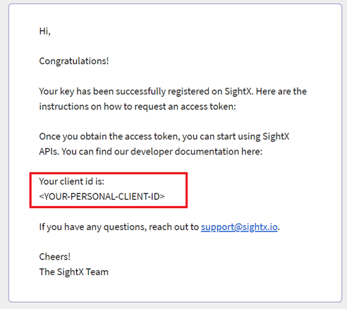 Example client ID email