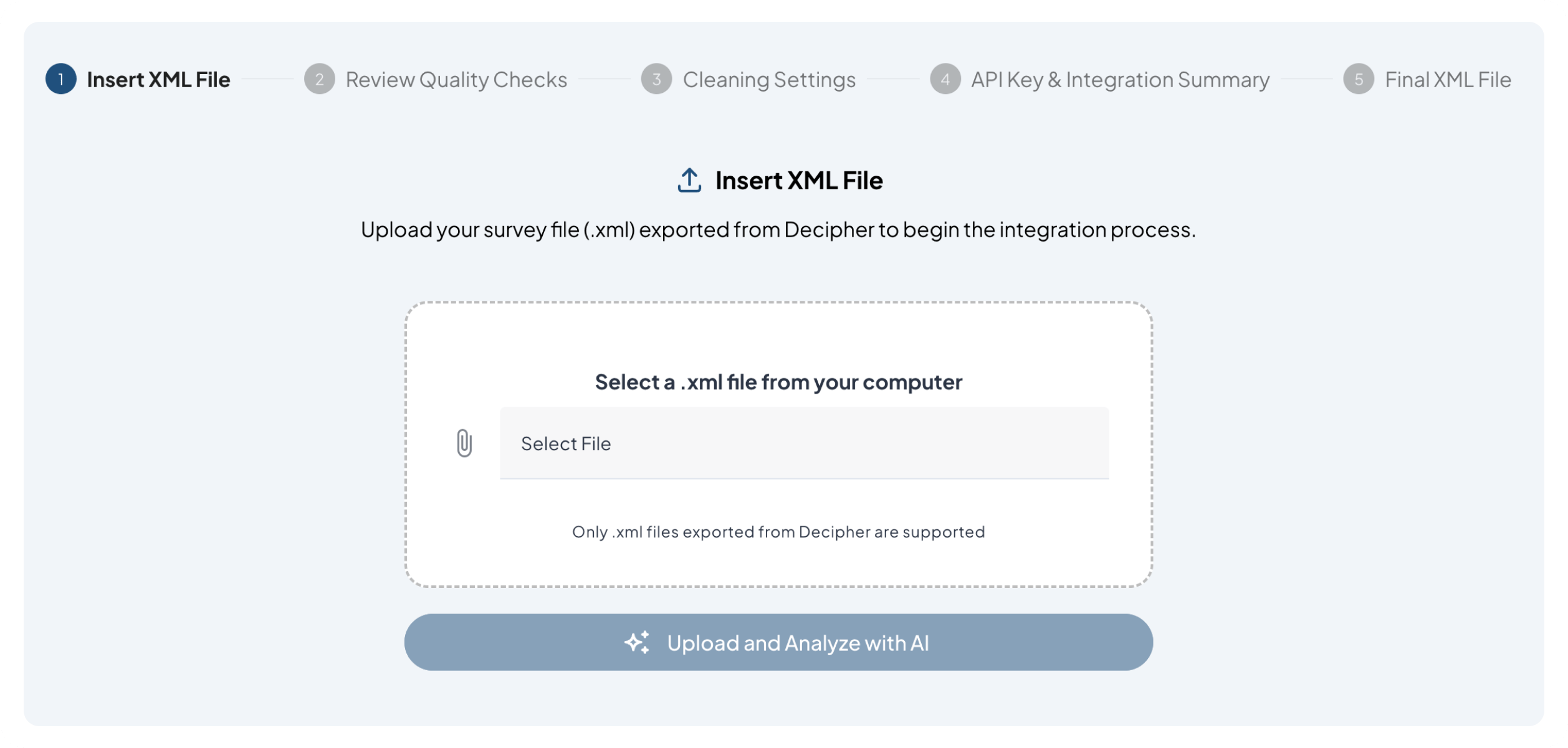 Decipher Integration Assistant - Insert XML