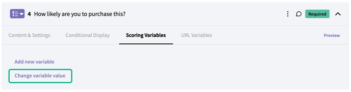 Scoring Variables