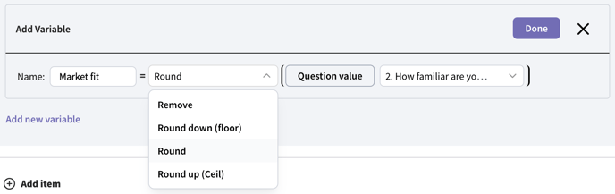 Scoring Variables