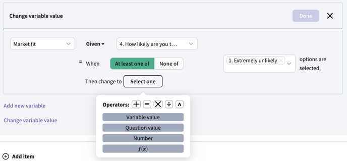 Scoring Variables