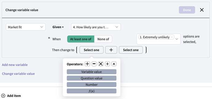 Scoring Variables