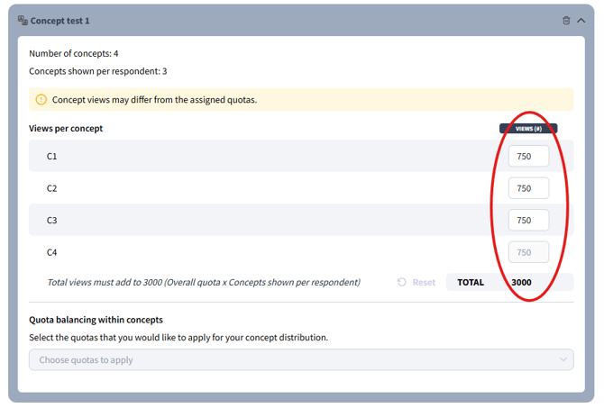 Concept Test Quota Balancing & Distribution