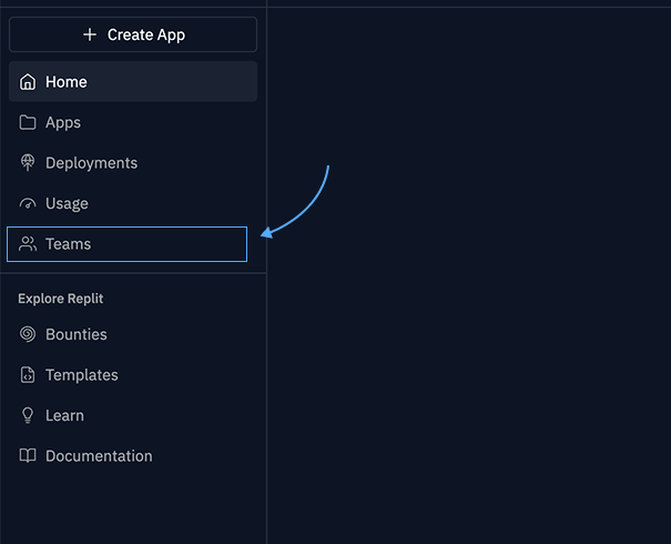 Navigate to Teams in sidebar