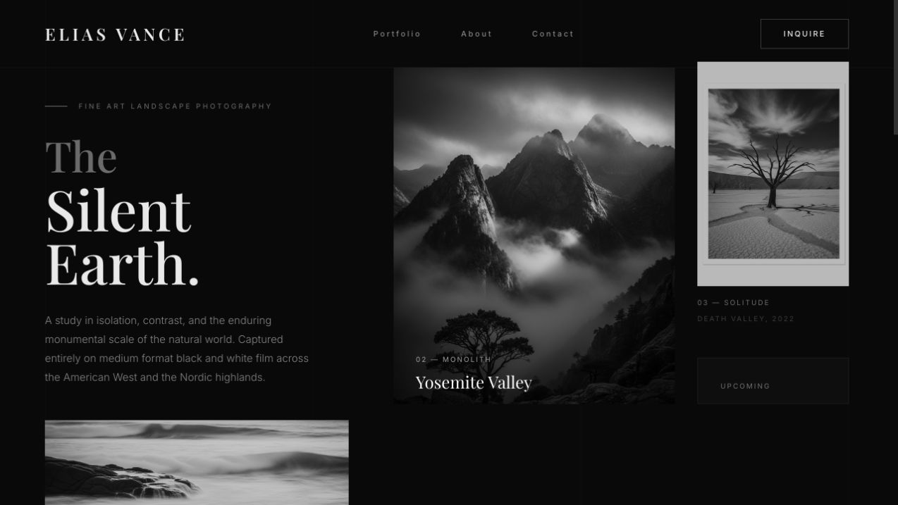 The selected template built as a website and open at its public Replit URL