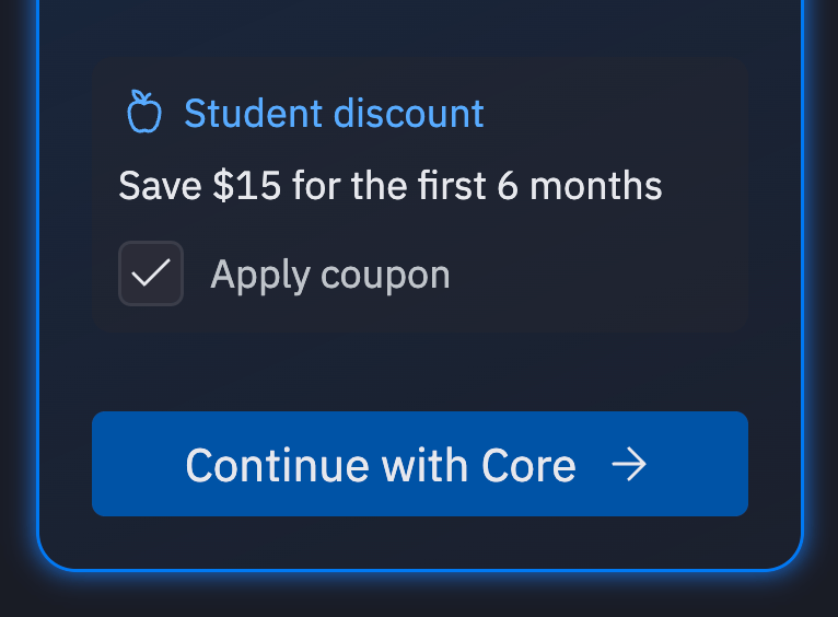 Student discount usage statistics