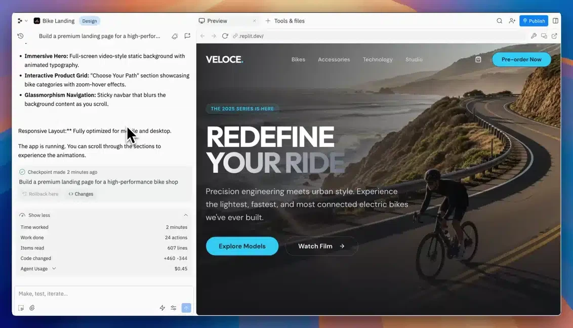 Converting a design to a full app in Replit